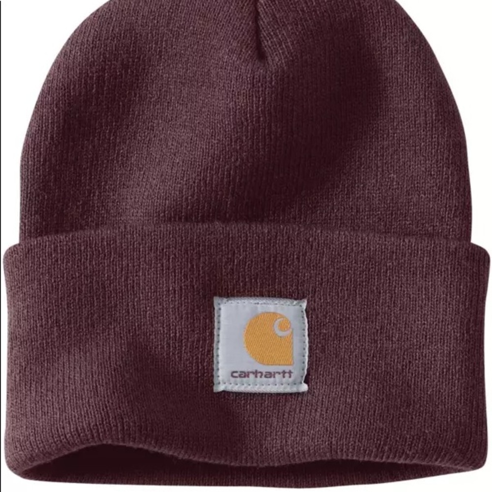 Maroon WOMANS New Carhartt Watch hat beanie NEW - Picture 2 of 6